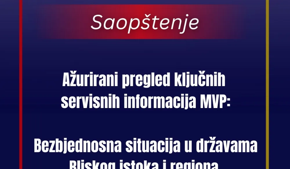 Ažurirani pregled ključnih servisnih informacija