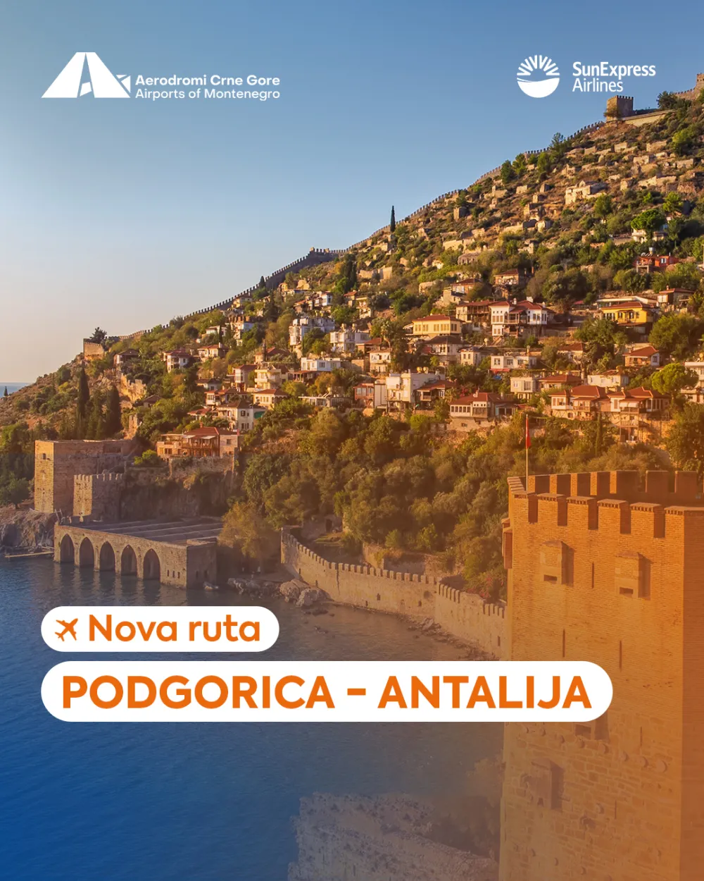SunExpress dolazi u Crnu Goru: Nova ruta Podgorica-Antalija