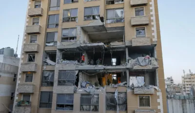 Pogođena zgrada u bejrutu