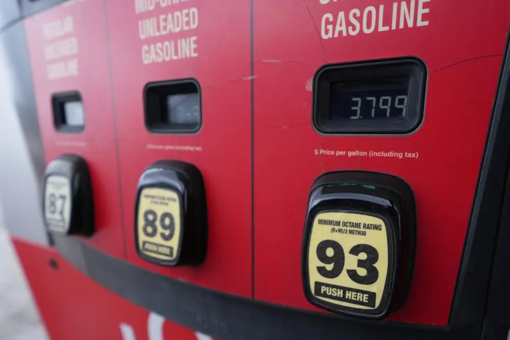 Prikaz cijena na jednoj benzinskoj stanici