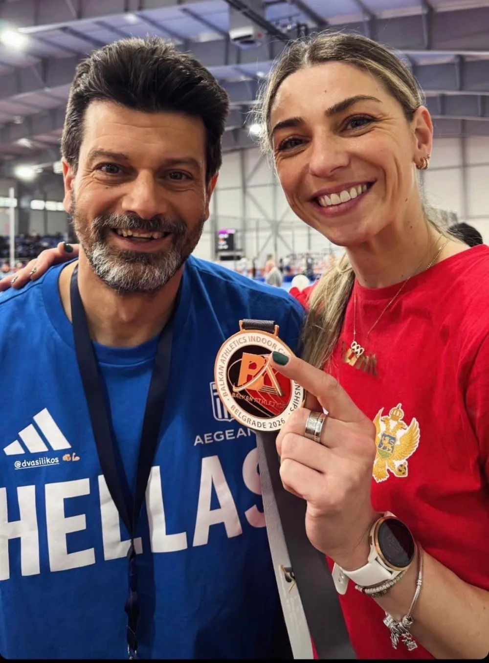 Marija sa svojim trenerom