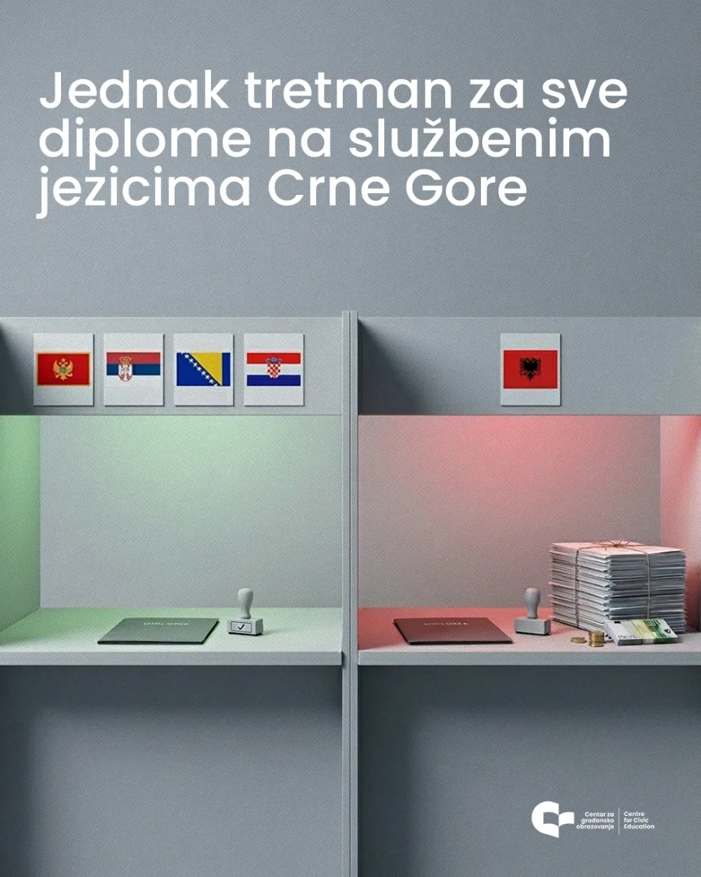 CGO: Jednak tretman za sve diplome na službenim jezicima u Crnoj Gori