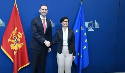 Milojko Spajić i Marta Kos