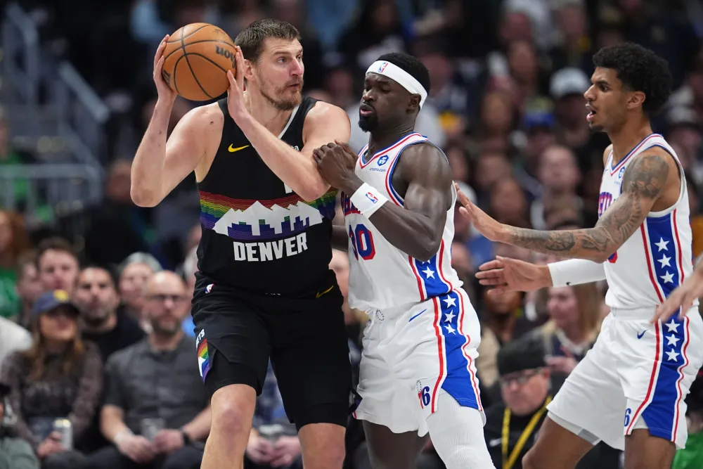 Jokić na meču sa Filadelfijom