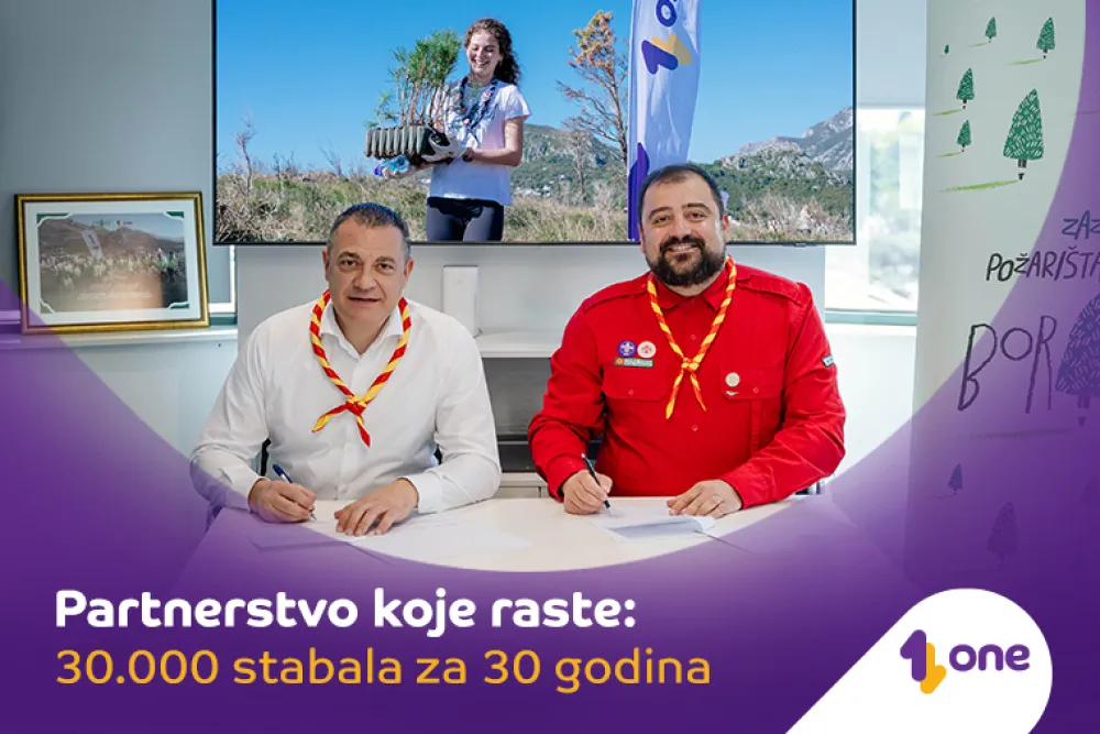 KOMPANIJA ONE I SAVEZ IZVIĐAČA CRNE GORE I REGINALNA INICIJATIVA "BORANKA"