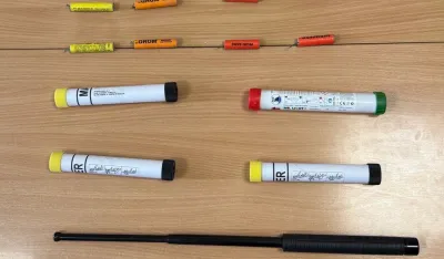 (FOTO) Nik&scaron;ić: Preventivne aktivnosti u susret održavanju fudbalskog turnira, pronađene baklje, petarde i palice