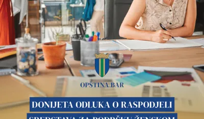 Op&scaron;tina Bar podržala 28 preduzetnica sa 100.000 eura