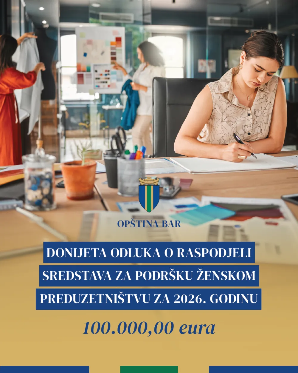 Op&scaron;tina Bar podržala 28 preduzetnica sa 100.000 eura