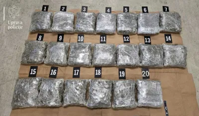 zaplijenjen 21 kg marihuane