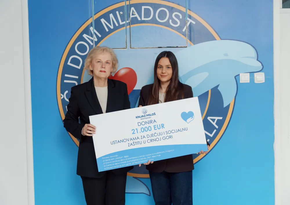Knjaz Milo&scaron; Montenegro donirao 21.000 eura za podr&scaron;ku djeci bez roditeljskog staranja i djeci sa smetnjama u razvoju &scaron;irom Crne Gore