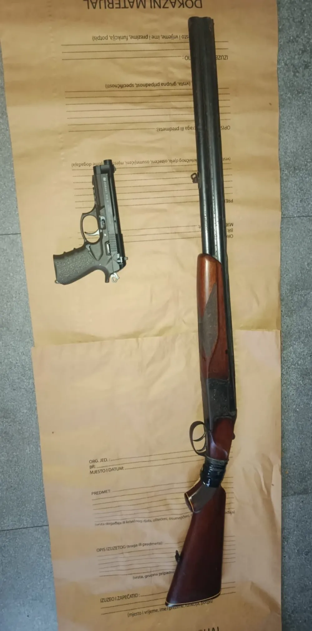 Pretresom na Koniku pronađena pu&scaron;ka i startni pi&scaron;tolj, jedna osoba uhap&scaron;ena