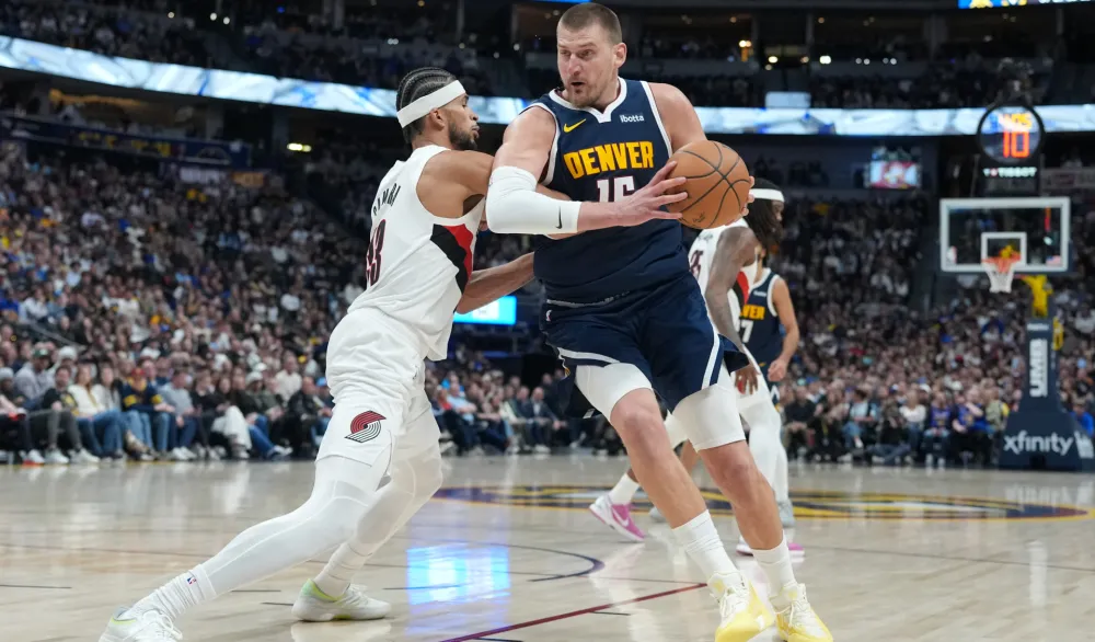 Jokić na meču sa Portlandom