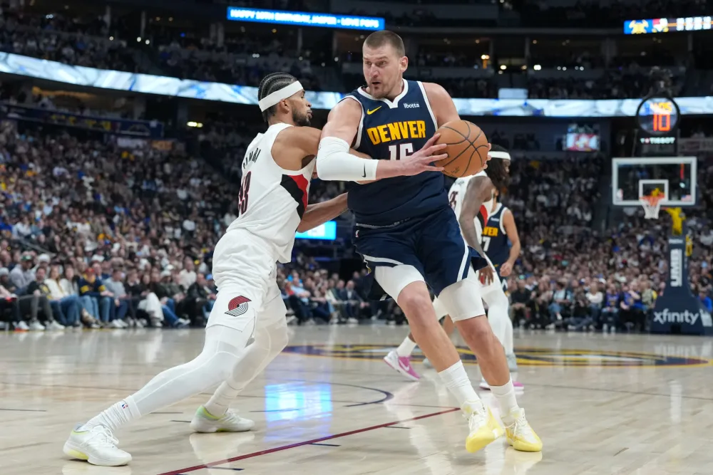Jokić na meču sa Portlandom