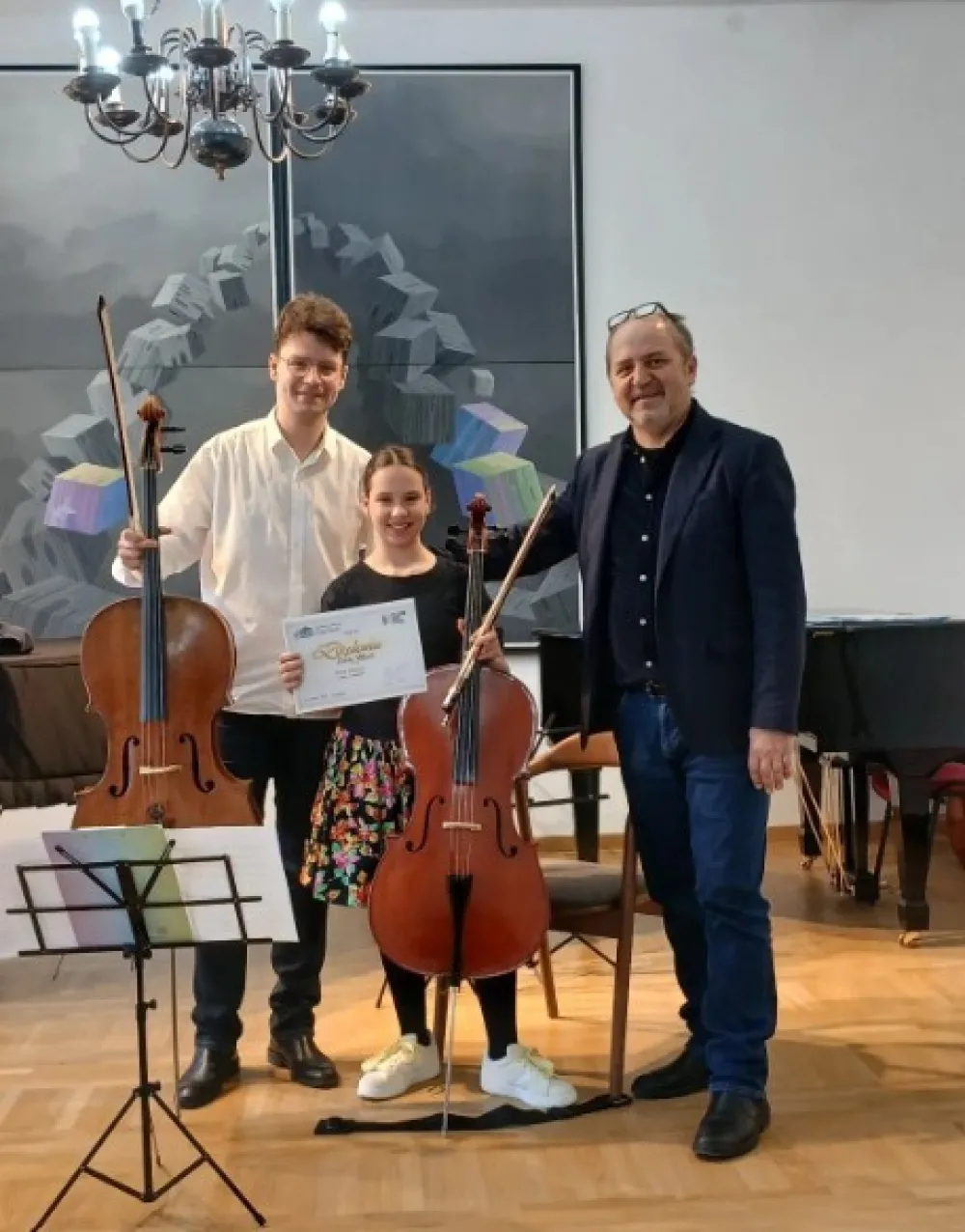 Otac i sin violončelist s mladom nadom čelističke scene