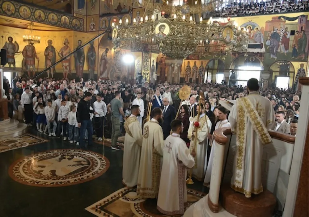 Vaskr&scaron;nja litrugija u Hramu