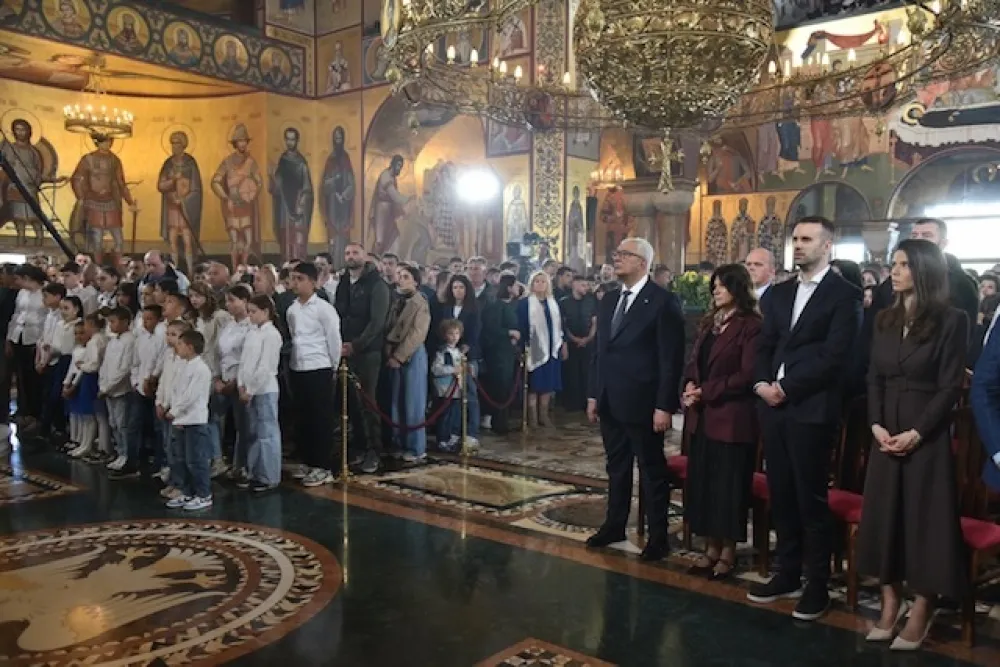 Vaskr&scaron;nja litrugija u Hramu