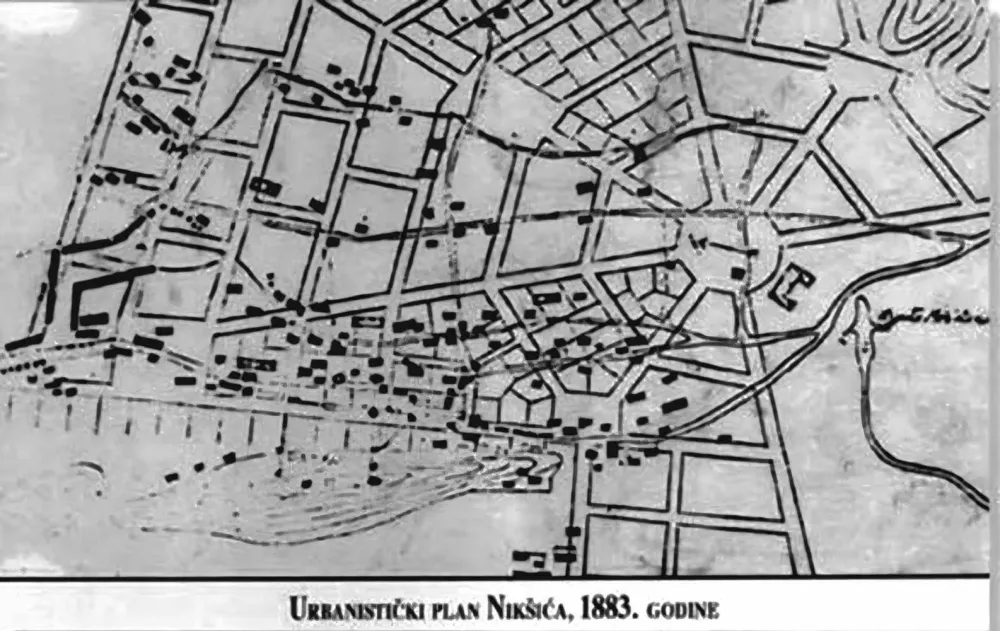 Урбанистички план Никшића Јосипа Слчадеа из 1883. године