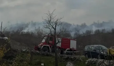 Cetinjski vatrogasci na terenu: Požar gori u Lastvi Čevskoj