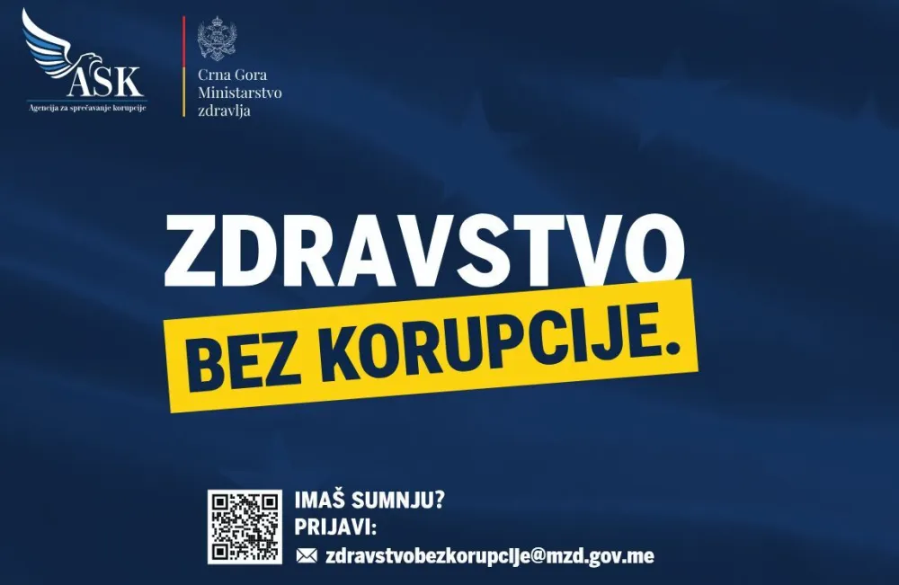 MZ: Kampanja "Zdravstvo bez korupcije", obezbijedićemo građanima jasne i dostupne kanale za prijavu