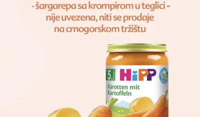 Hipp Crna Gora: Sporna vrsta kašice nije uvezena, niti se prodaje na crnogorskom tržištu