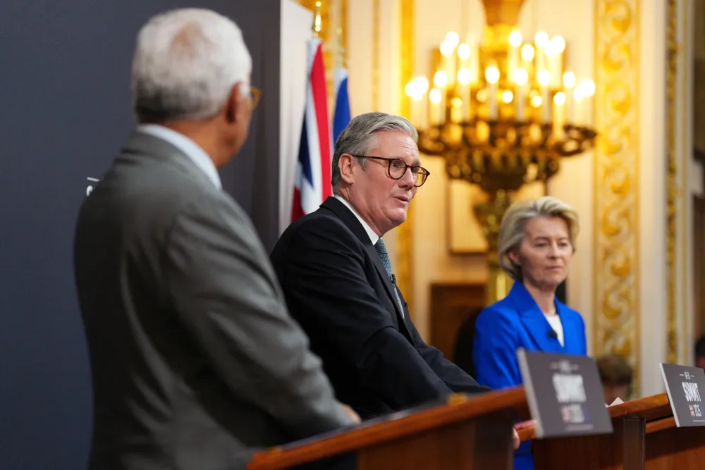Samit u Londonu na kom učestvuju Antonio Ko&scaron;ta, Kir Starmer i Ursula von der Lajen. 