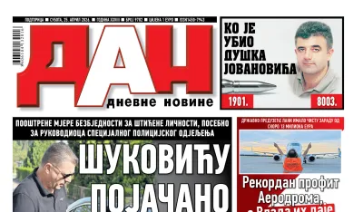 Naslovna strana "Dana" za 25. april