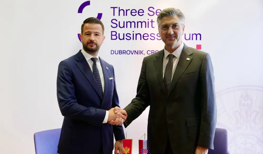 Milatović i Plenković: Otvorena saradnja Crne Gore i Hrvatske je snažnija od otvorenih pitanja