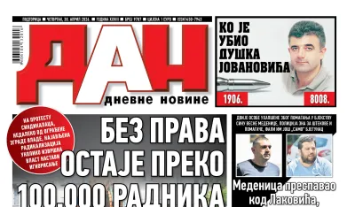 Naslovna strana "Dana" za 30. april