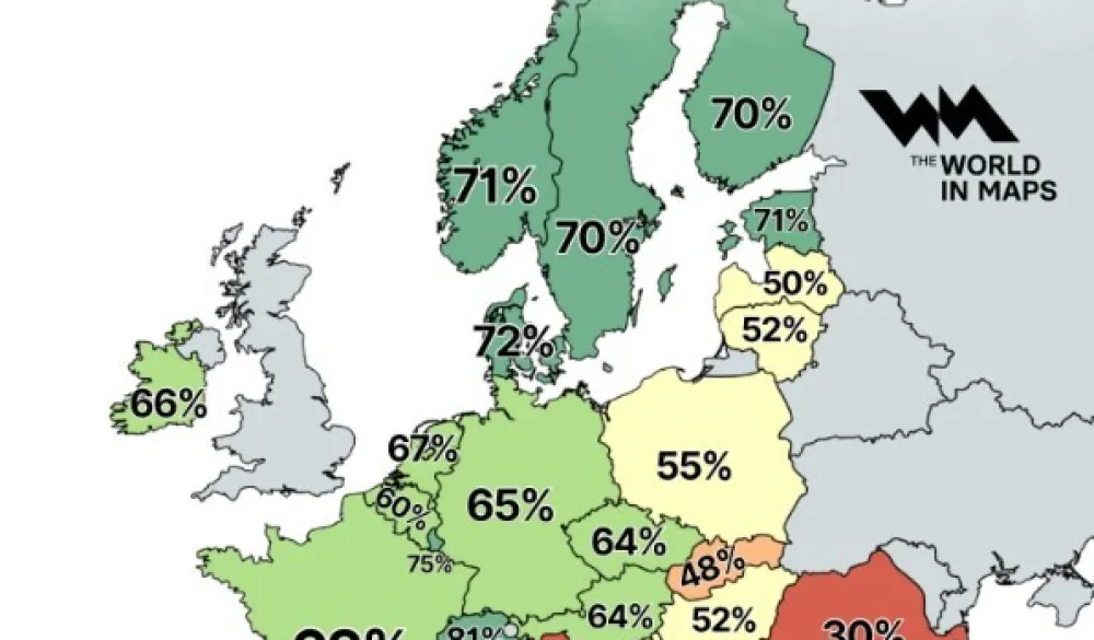 Evropska mapa čitanja: Hrvatska u zlatnoj sredini, Crna Gora i Srbija na dnu ljestvice