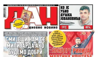 Naslovna strana Dana za 6.maj