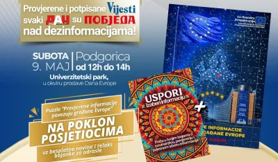 Podr&scaron;ka &scaron;tampanim medijima na proslavi Dana Evrope u Podgorici