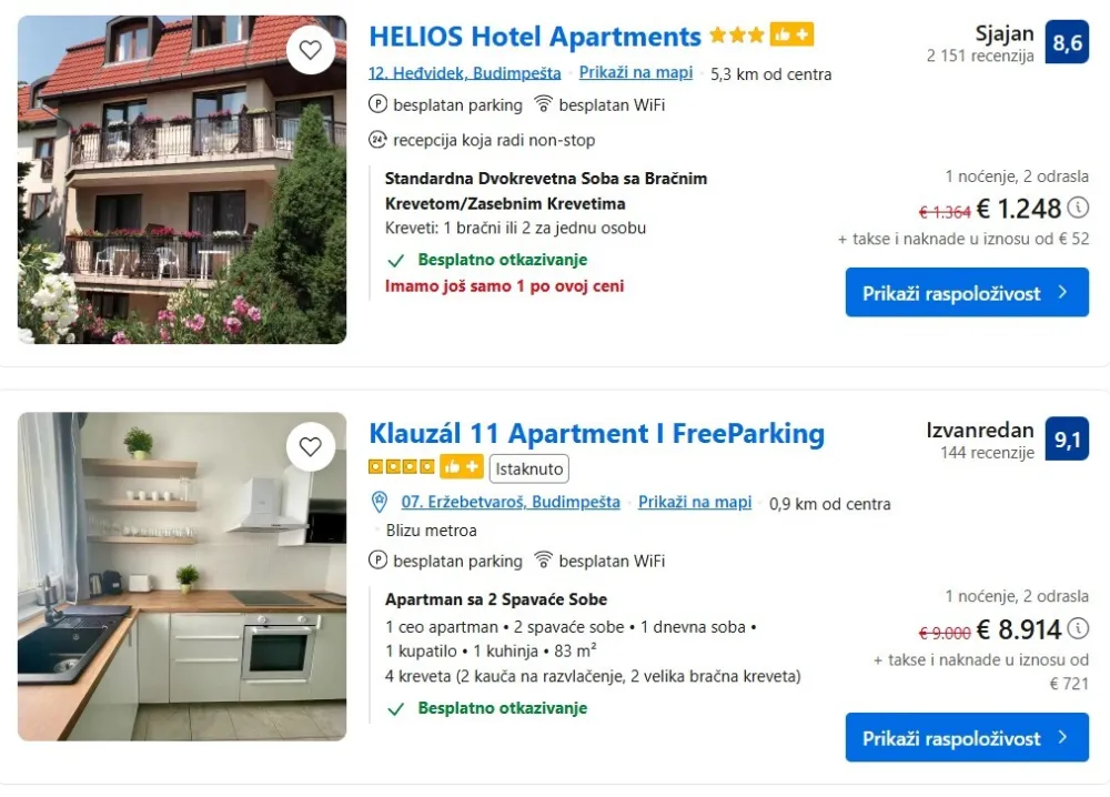 Budimpe&scaron;ta apartmani