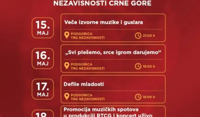 Pogledajte program povodom 20 godina od obnove nezavisnosti Crne Gore
