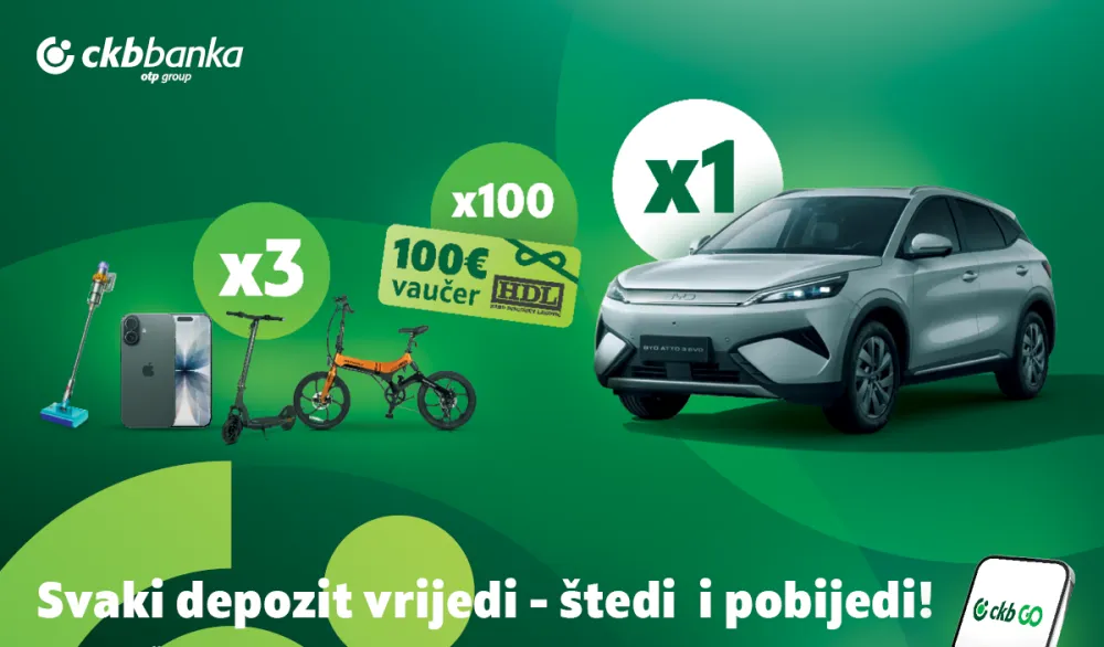 Nova nagradna igra "Svaki depozit vrijedi, &scaron;tedi i pobijedi!"