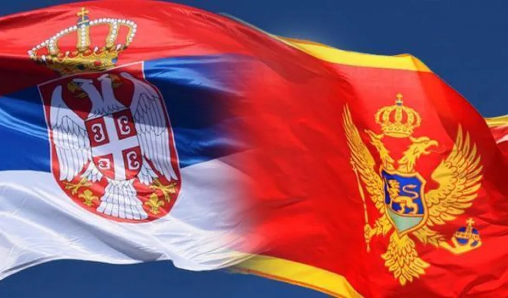 Crna Gora i Srbija, zastave, ilustracija
