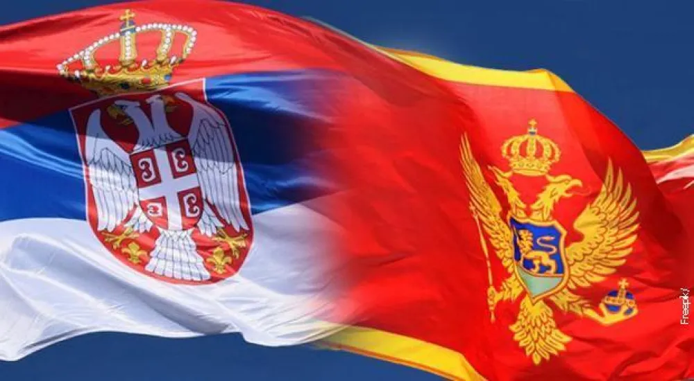 Crna Gora i Srbija, zastave, ilustracija