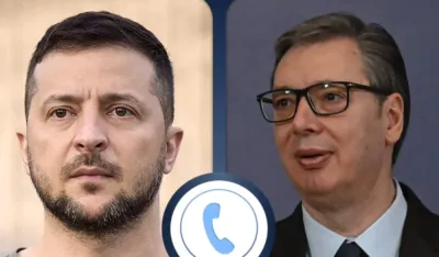Vučić sa Zelenskim: "Otvoren i dobar razgovor o bilateralnim odnosima na&scaron;ih zemalja"