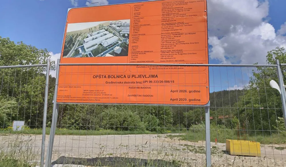 I nakon sedam mjseci na gradili&scaron;tu nove bolnice u Pljevljima samo kamen temeljac