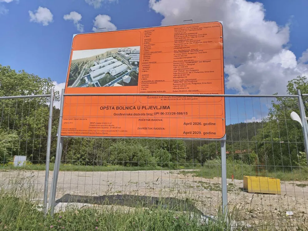 I nakon sedam mjseci na gradili&scaron;tu nove bolnice u Pljevljima samo kamen temeljac