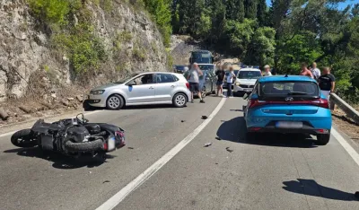 Udes na putu Podgorica-Bar: Povrijeđen motociklista