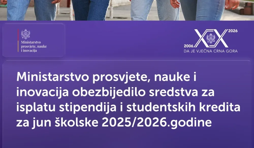 MPNI: Obezbijeđena sredstva za isplatu stipendija i studentskih kredita za jun