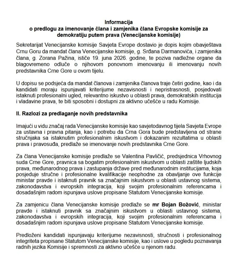 Vlada saop&scaron;tila koje je odluke juče usvojila