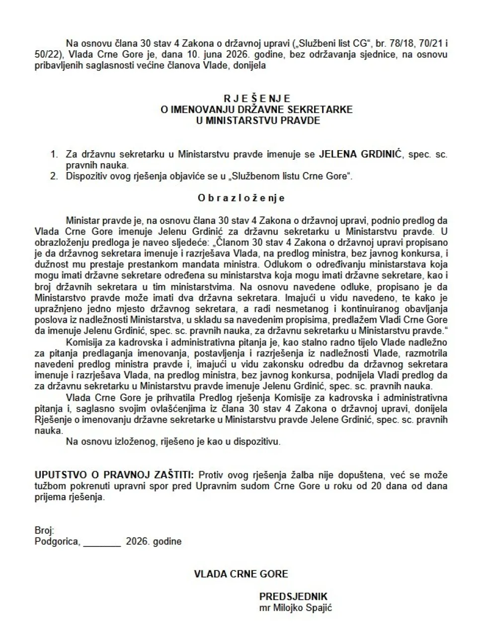 Vlada saop&scaron;tila koje je odluke juče usvojila