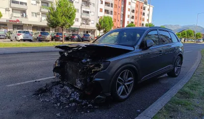 Izgorio "audi Q7" u podgoričkom naselju Konik