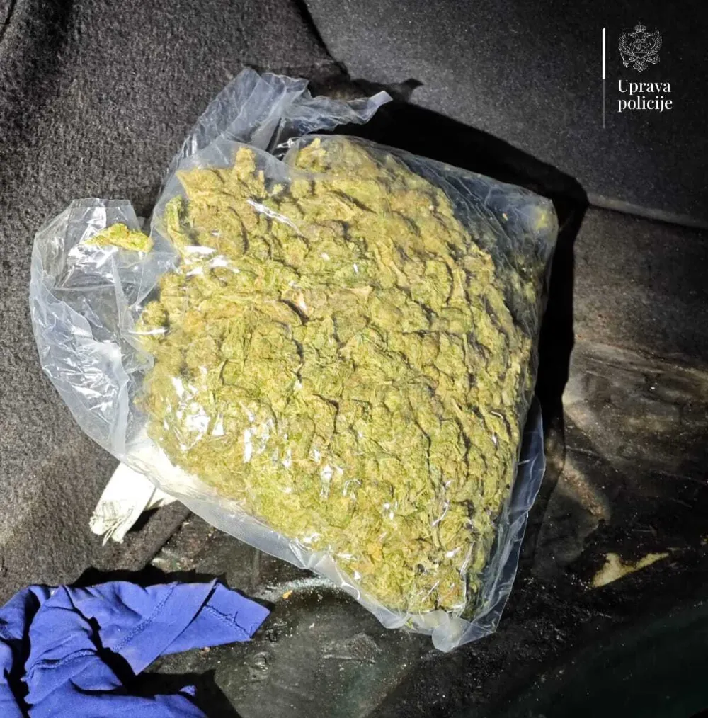Dvije osobe uhap&scaron;ene u Podgorici, nađeno preko kilogram marihuane