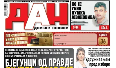 Naslovna strana "Dana" za 22. jun