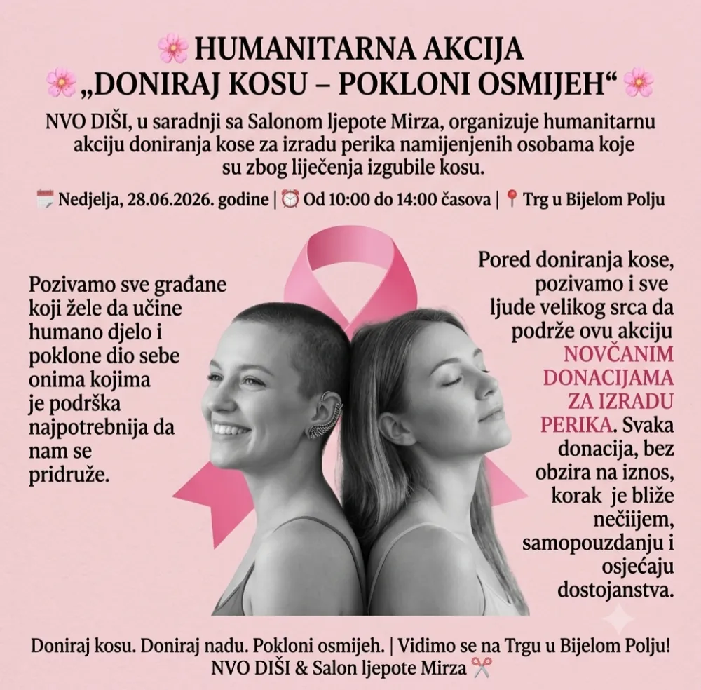 Humanitarna akcija "Doniraj kosu &ndash; Pokloni osmijeh" u Bijelom Polju