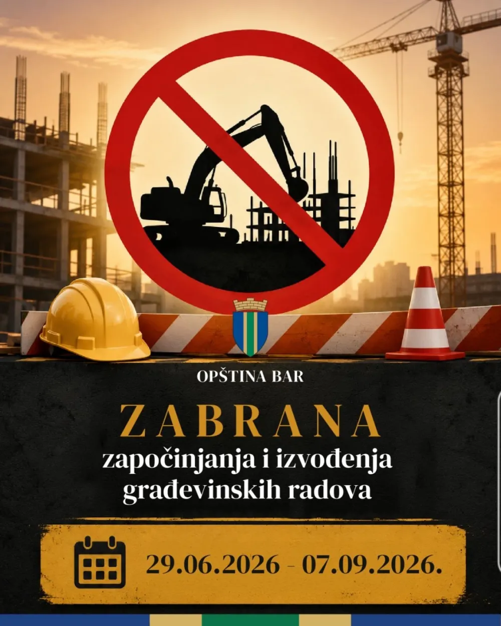 Građevinski radovi zabranjeni u priobalju Bara od 29. juna do 7. septembra