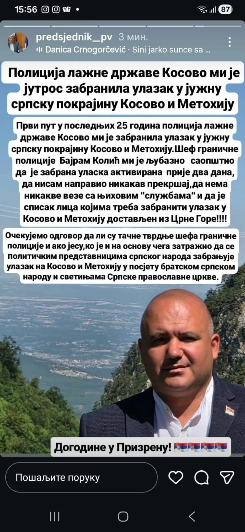 Dariju Vrane&scaron;u zabranjen ulazak na Kosovo