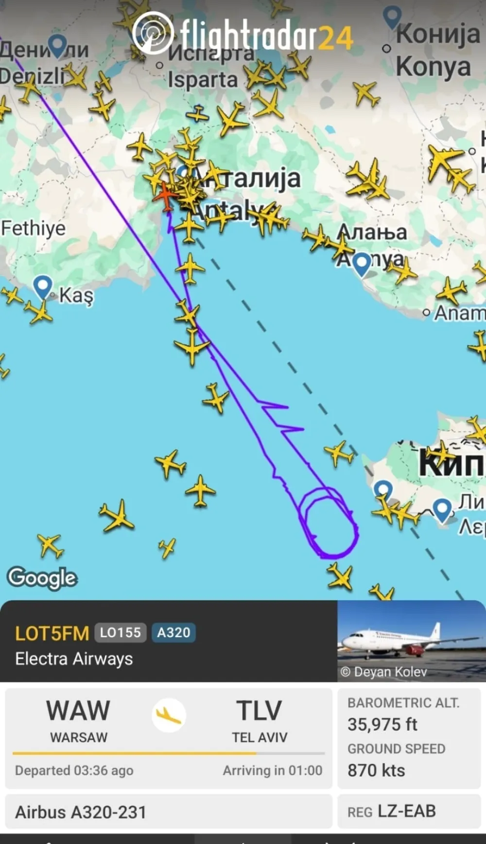&Scaron;ta se de&scaron;ava na letu Var&scaron;ava - Tel Aviv? Avion aktivirao "signal za otmicu", let preusmjeren kod Kipra